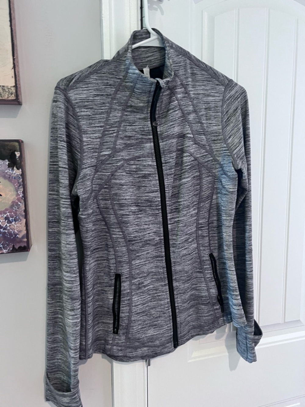 Two lululemon Zip-ups- Purple and Gray - Picture 2 of 2